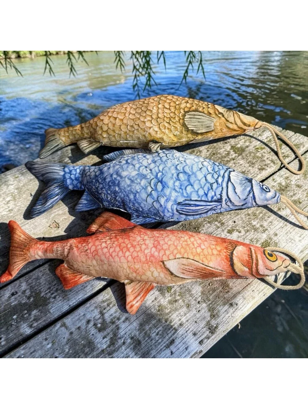Fish Shape Pillow Plush Stuffed Toy Home Decor With Rope to Hang 13